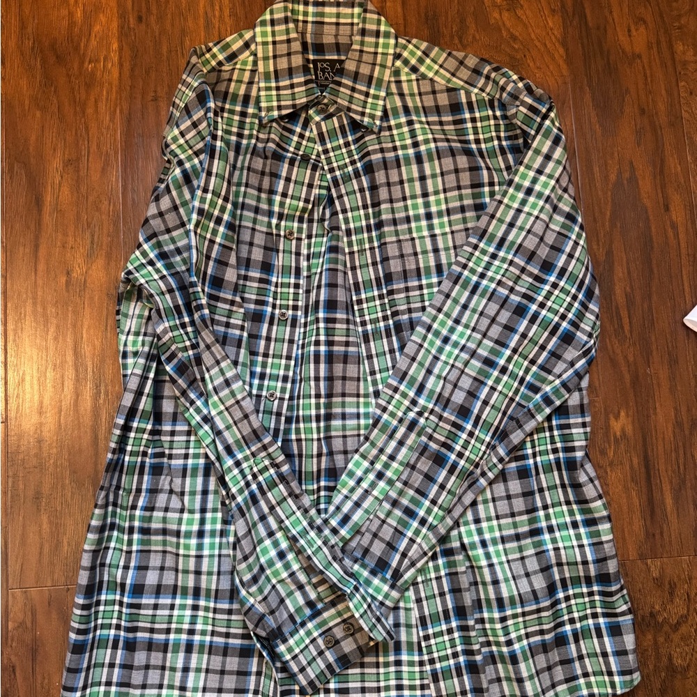 Jos. A. Bank Multicolor Plaid Men's Shirt